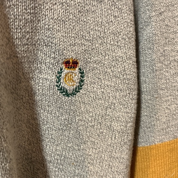 Purple and Yellow Color Block Crewneck Sweater - Picture 2 of 6